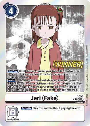 Jeri [P-158] (Fake) (Store Tournament 2024 Oct. - Dec. Winner Pack) [Promotional Cards] - Trinity Hobby