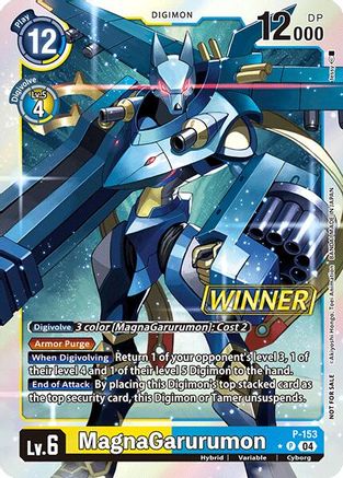 MagnaGarurumon [P-153] (Store Tournament 2024 Oct. - Dec. Winner Pack) [Promotional Cards] - Trinity Hobby