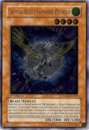 Crystal Beast Sapphire Pegasus [FOTB-EN007] Ultimate Rare - Trinity Hobby
