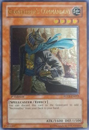 Gravekeeper's Commandant [FOTB-EN015] Ultimate Rare - Trinity Hobby