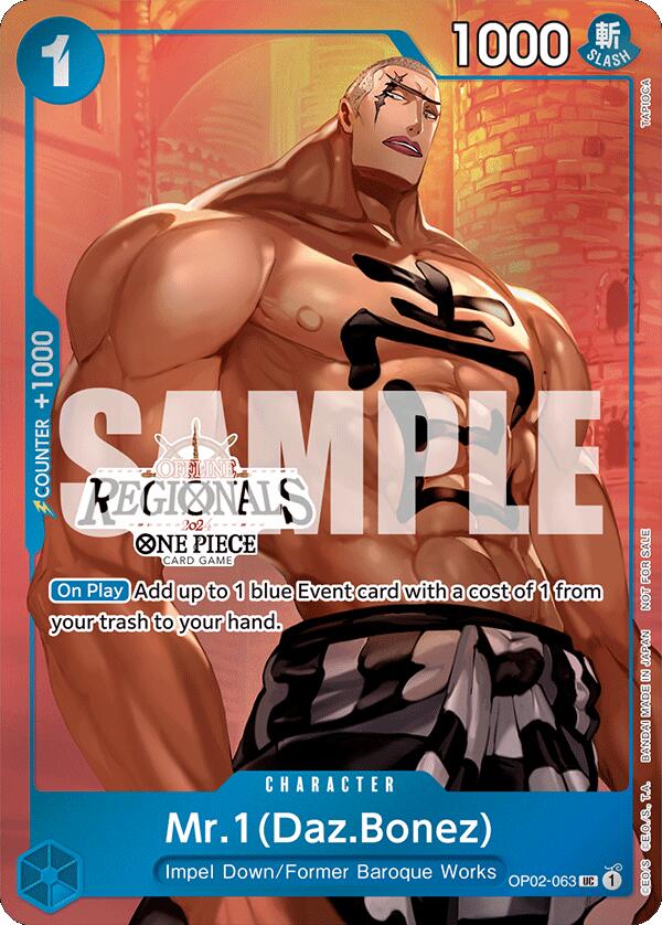 Mr.1 (Daz.Bonez) (Offline Regional 2024 Vol. 3) (OP02-063) - [One Piece Promotion Cards] - Trinity Hobby