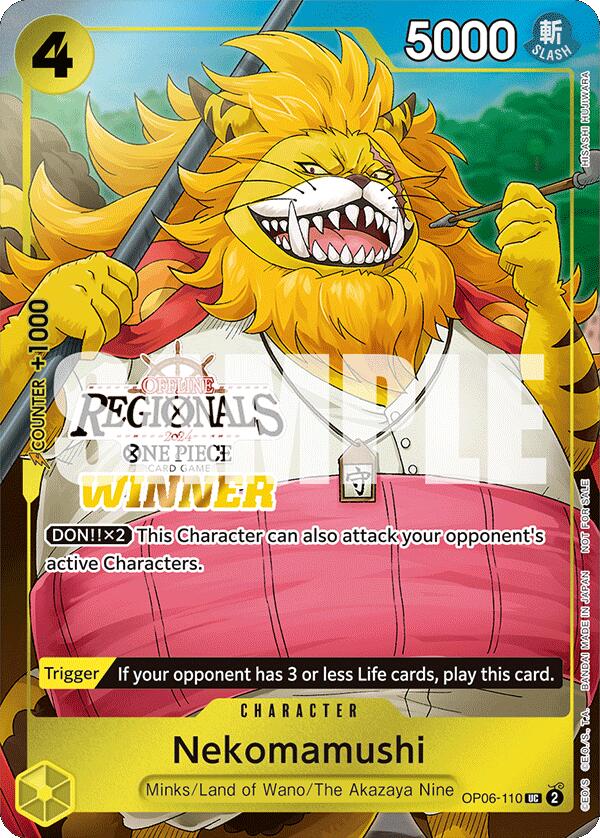 Nekomamushi (Offline Regional 2024 Vol. 3) [Winner] (OP06-110) - [One Piece Promotion Cards] Foil - Trinity Hobby