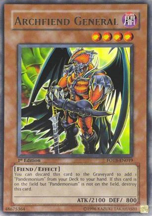 Archfiend General [FOTB-EN019] Ultimate Rare - Trinity Hobby