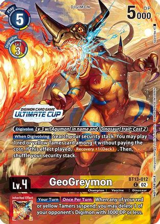 GeoGreymon [BT13-012] (Ultimate Cup 2024) [Versus Royal Knights Booster] - Trinity Hobby