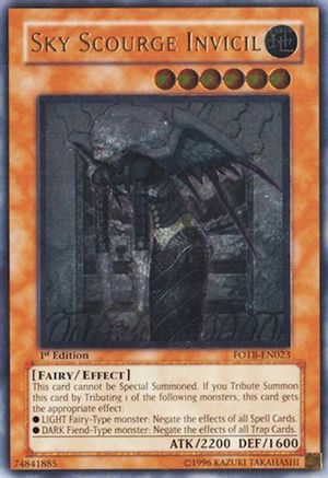Sky Scourge Invicil [FOTB-EN023] Ultimate Rare - Trinity Hobby