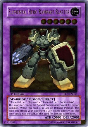 Elemental Hero Rampart Blaster [EEN-EN033] Ultimate Rare - Trinity Hobby