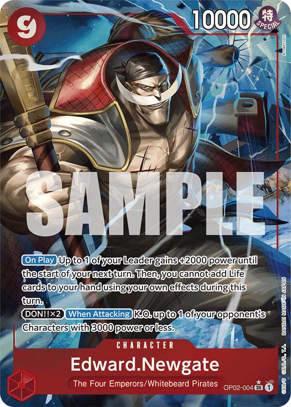 Edward.Newgate (OP02-004) (Alternate Art) (OP02-004) - [Premium Booster -The Best-] Foil - Trinity Hobby