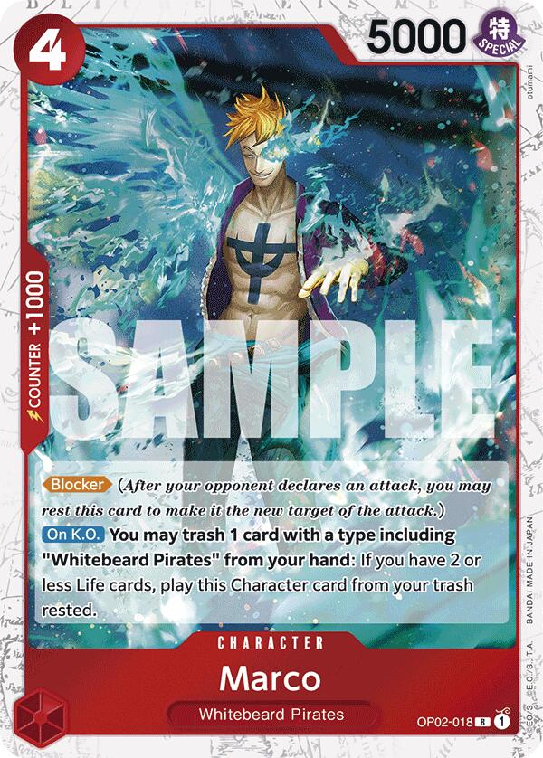 Marco (Jolly Roger Foil) (OP02-018) - [Premium Booster -The Best-] Foil - Trinity Hobby