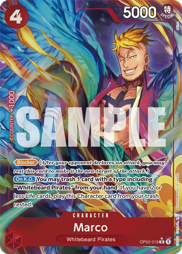 Marco (Alternate Art) (OP02-018) - [Premium Booster -The Best-] Foil - Trinity Hobby