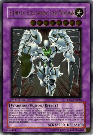 Elemental Hero Shining Flare Wingman [EEN-EN036] Ultimate Rare - Trinity Hobby