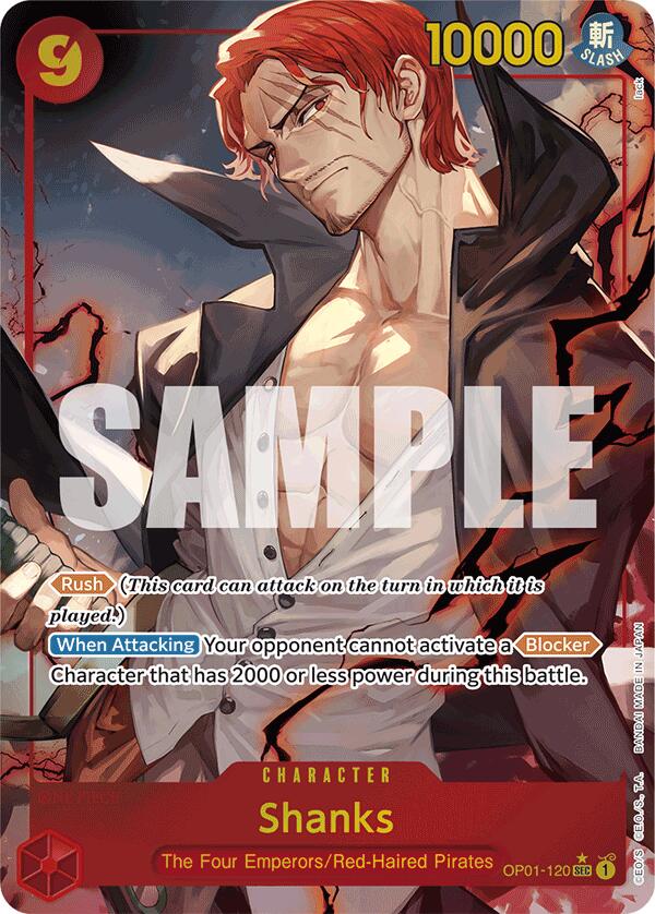 Shanks (OP01-120) (Alternate Art) (OP01-120) - [Premium Booster -The Best-] Foil - Trinity Hobby