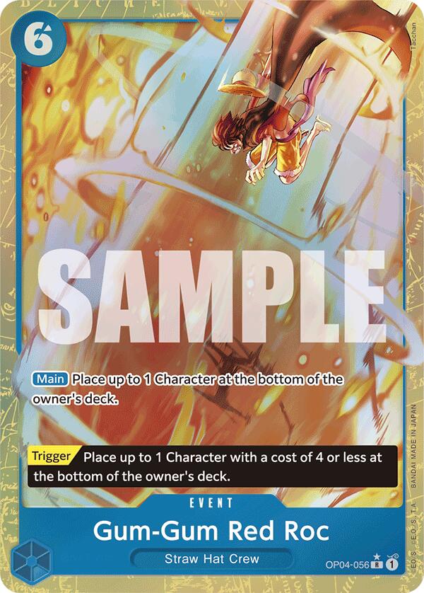Gum-Gum Red Roc (Alternate Art) (OP04-056) - [Premium Booster -The Best-] Foil - Trinity Hobby