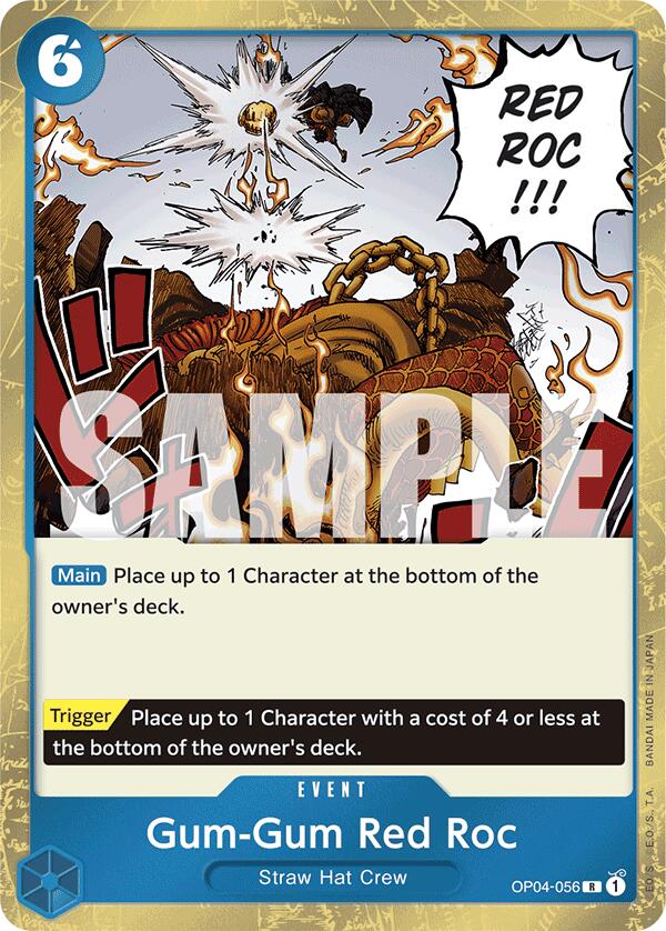 Gum-Gum Red Roc (Jolly Roger Foil) (OP04-056) - [Premium Booster -The Best-] Foil - Trinity Hobby