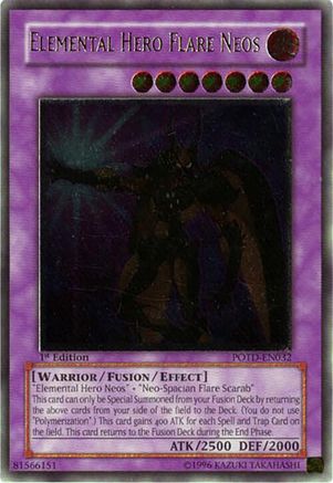 Elemental Hero Flare Neos [POTD-EN032] Ultimate Rare - Trinity Hobby