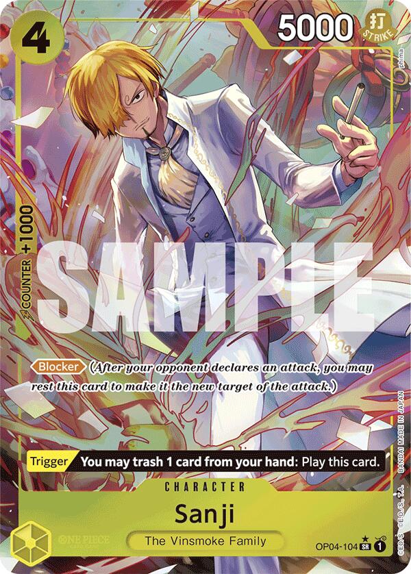 Sanji (OP04-104) (Alternate Art) (OP04-104) - [Premium Booster -The Best-] Foil - Trinity Hobby