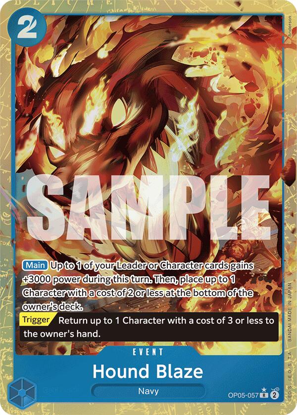 Hound Blaze (Alternate Art) (OP05-057) - [Premium Booster -The Best-] Foil - Trinity Hobby