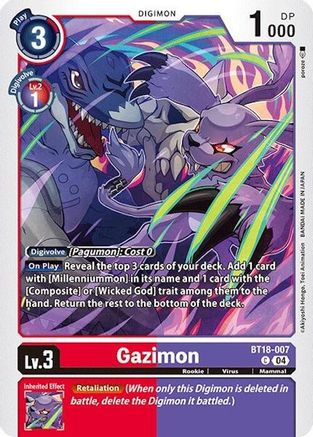 Gazimon [BT18-007] [Release Special Booster Ver.2.0] - Trinity Hobby