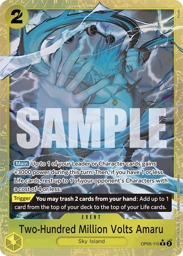 Two-Hundred Million Volts Amaru (Alternate Art) (OP05-115) - [Premium Booster -The Best-] Foil - Trinity Hobby