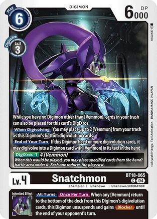 Snatchmon [BT18-065] [Release Special Booster Ver.2.0] - Trinity Hobby