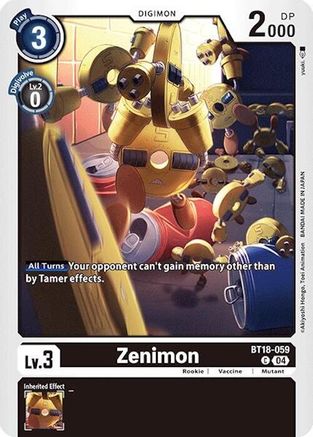 Zenimon [BT18-059] [Release Special Booster Ver.2.0] - Trinity Hobby