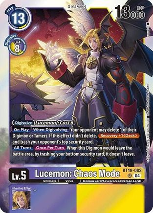Lucemon: Chaos Mode [BT18-082] [Release Special Booster Ver.2.0] - Trinity Hobby