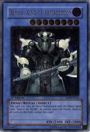 Demise, King of Armageddon (UTR) [SOI-EN035] Ultimate Rare - Trinity Hobby