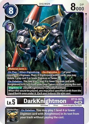 DarkKnightmon (BT19-063) - [Release Special Booster 2.0] Foil - Trinity Hobby