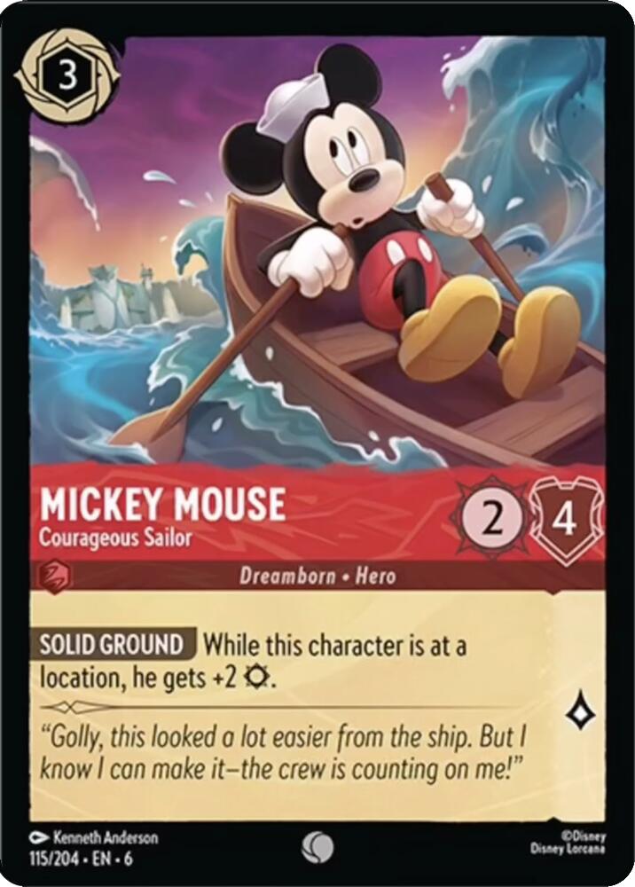 Mickey Mouse - Courageous Sailor (115/204) [Azurite Sea] - Trinity Hobby