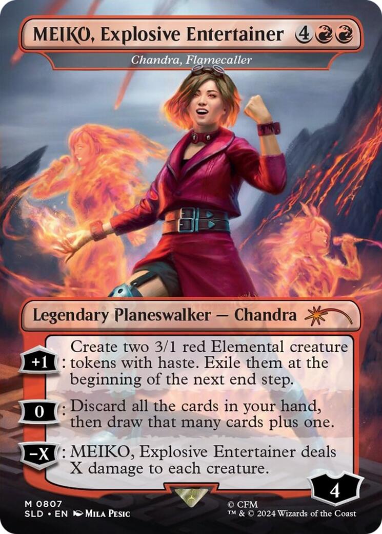 MEIKO, Explosive Entertainer - Chandra, Flamecaller [Secret Lair Drop Series] - Trinity Hobby