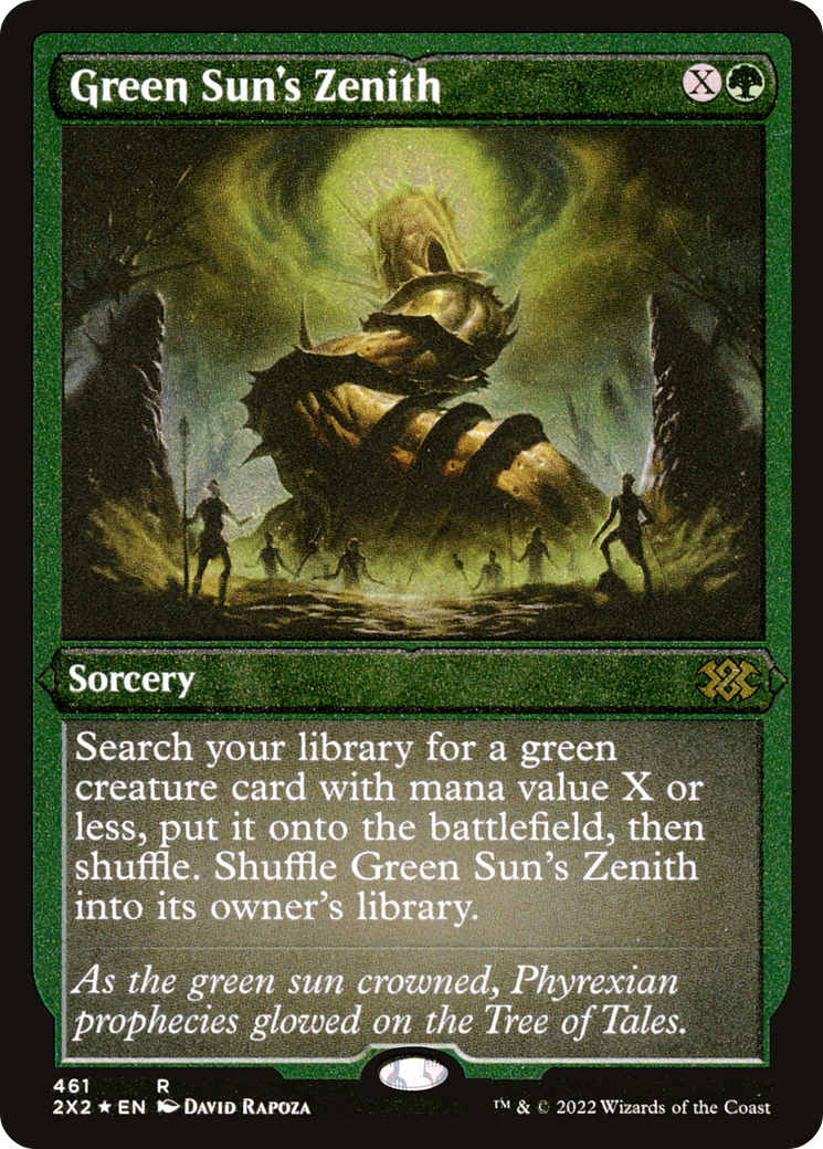 Green Sun's Zenith (Foil Etched)  [Foil]  (2X2-461) - [Double Masters 2022] - Trinity Hobby