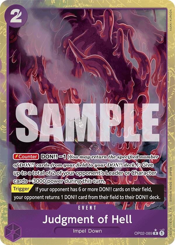 Judgment of Hell (Alternate Art) (OP02-089) - [Premium Booster -The Best-] Foil - Trinity Hobby