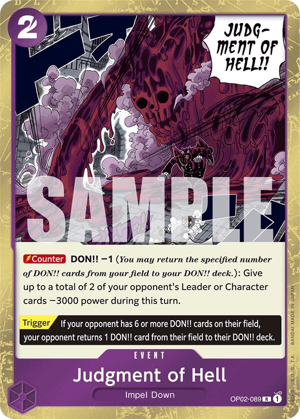 Judgment of Hell (Jolly Roger Foil) (OP02-089) - [Premium Booster -The Best-] Foil - Trinity Hobby
