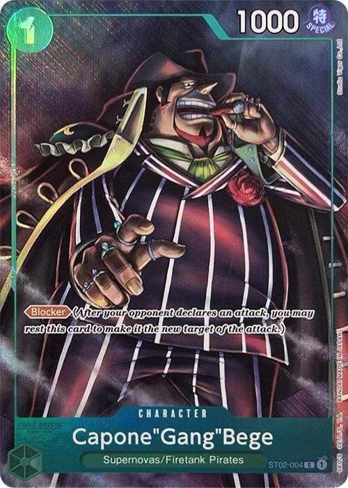 Capone"Gang"Bege (Premium Card Collection -Best Selection Vol. 2-) (ST02-004) - [One Piece Promotion Cards] Foil - Trinity Hobby
