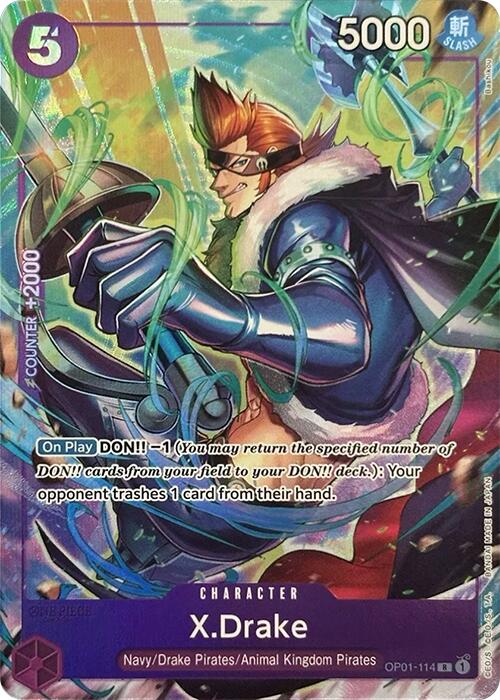 X.Drake (Premium Card Collection -Best Selection Vol. 2-) (OP01-114) - [One Piece Promotion Cards] Foil - Trinity Hobby