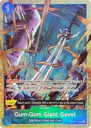 Gum-Gum Giant Gavel (Premium Card Collection -Best Selection Vol. 2-) (OP03-055) - [One Piece Promotion Cards] Foil - Trinity Hobby