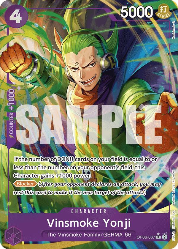 Vinsmoke Yonji (OP06-067) (Alternate Art) (OP06-067) - [Premium Booster -The Best-] Foil - Trinity Hobby