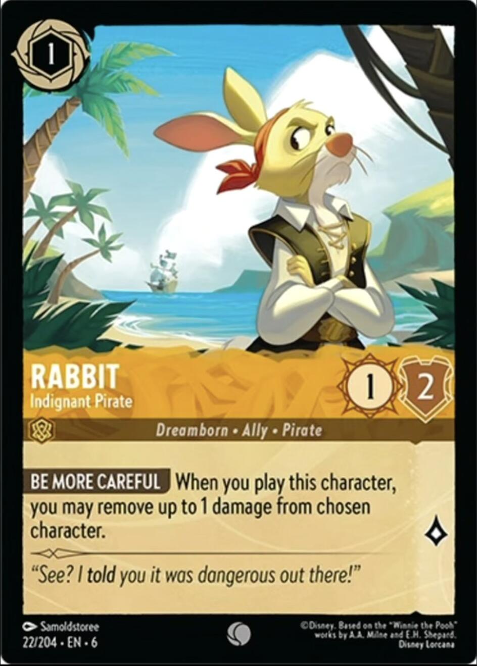 Rabbit - Indignant Pirate (22/204) [Azurite Sea] - Trinity Hobby