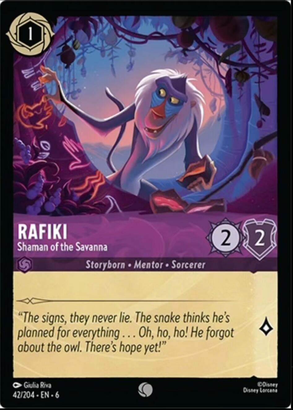 Rafiki - Shaman of the Savanna (42/204) [Azurite Sea] - Trinity Hobby