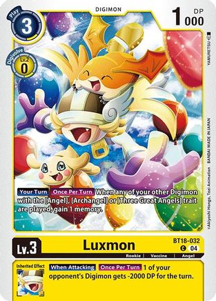 Luxmon [BT18-032] [Release Special Booster Ver.2.0] - Trinity Hobby