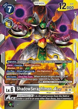 ShadowSeraphimon ACE [BT18-071] [Release Special Booster Ver.2.0] - Trinity Hobby