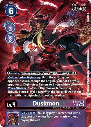Duskmon [BT18-078] (Alternate Art) [Release Special Booster Ver.2.0] - Trinity Hobby