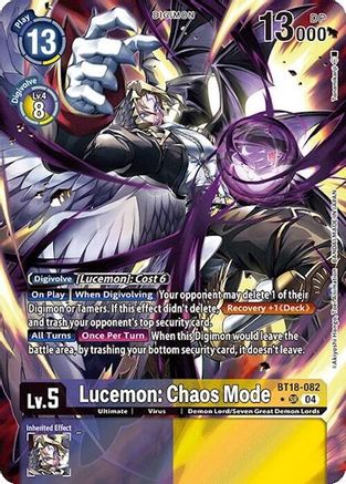 Lucemon: Chaos Mode [BT18-082] (Alternate Art) [Release Special Booster Ver.2.0] - Trinity Hobby