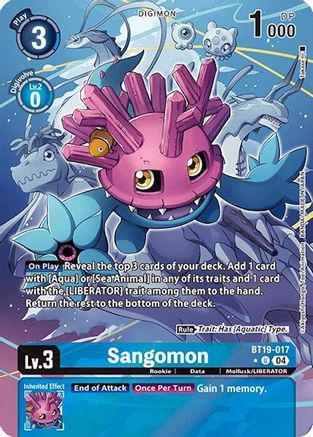 Sangomon [BT19-017] (Alternate Art) [Release Special Booster Ver.2.0] - Trinity Hobby