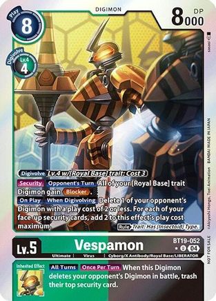 Vespamon [BT19-052] (Release Special Booster Ver.2.0: Box Promotion Pack) [Release Special Booster Ver.2.0] - Trinity Hobby