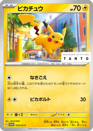 Pikachu - 074/SV-P (Japanese)  074/SV-P - [SVP Promotional Cards] - Trinity Hobby