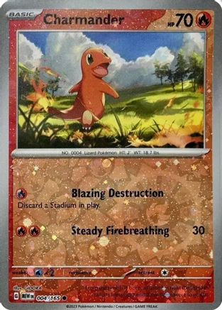 Charmander (Reverse Cosmos Holo) (Costco Exclusive) - (004/165) Holofoil [Miscellaneous Cards & Products]