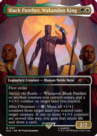 Black Panther, Wakandan King (Rainbow Foil) (SLD-1747) - [Secret Lair Drop Series] Foil - Trinity Hobby