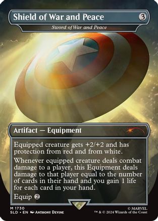 Shield of War and Peace - Sword of War and Peace (Rainbow Foil) (SLD-1730) - [Secret Lair Drop Series] Foil - Trinity Hobby