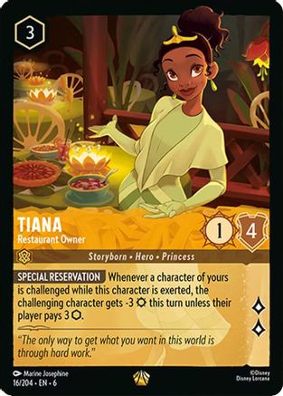 Tiana - Restaurant Owner (16/204) - [Azurite Sea] Cold Foil - Trinity Hobby