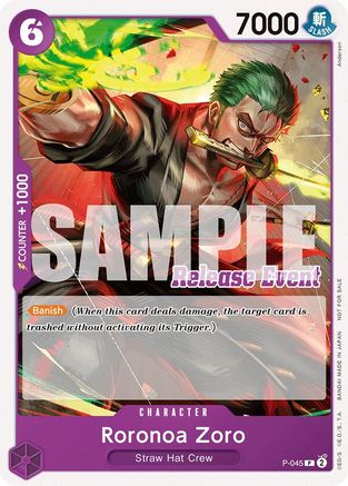 Roronoa Zoro (ST15 - ST20 Release Event Pack) (P-045) - [One Piece Promotion Cards] - Trinity Hobby